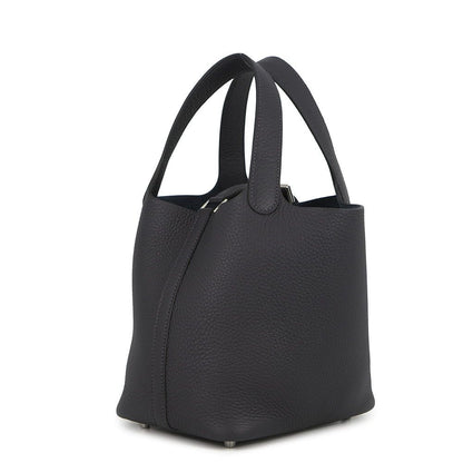 Hermes Handbag Picotin Lock PM Canvas Silver Taurillon Clemence — view 2