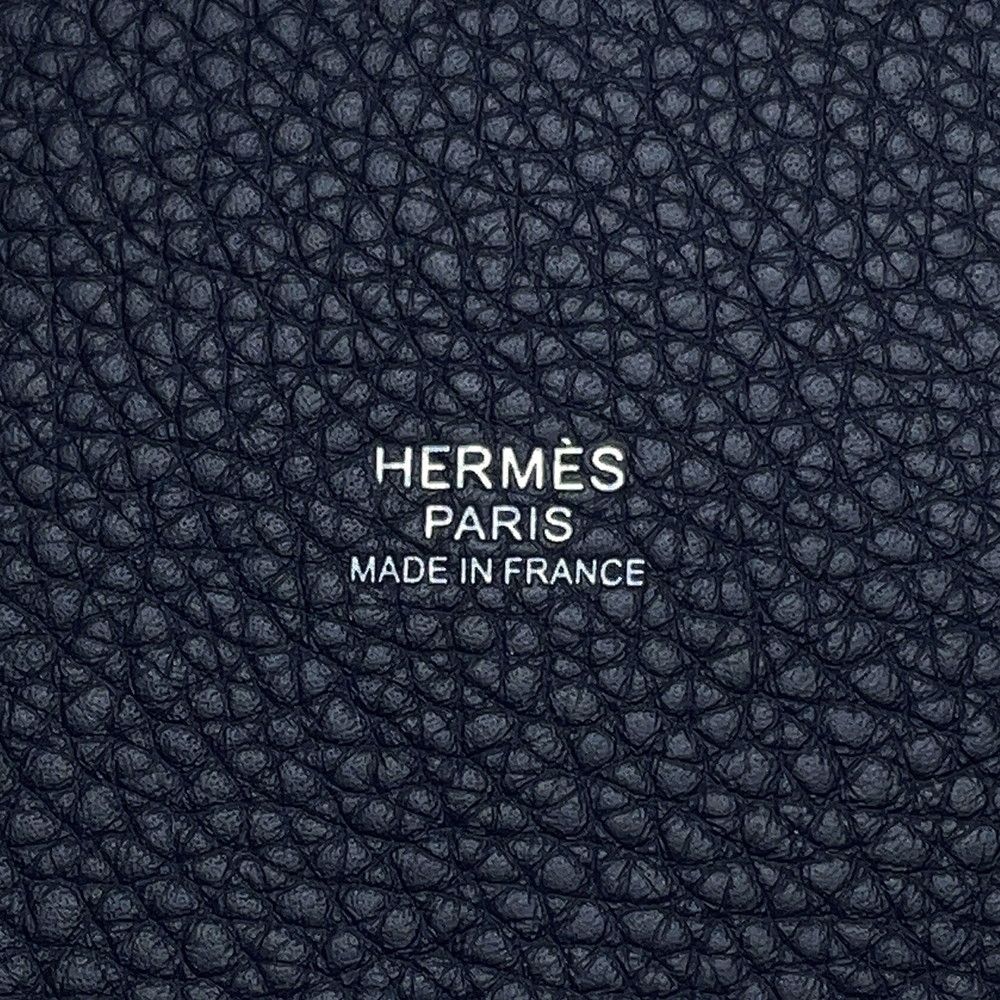 Hermes Handbag Picotin Lock PM Blue Nuit Silver Taurillon Clemence — view 6