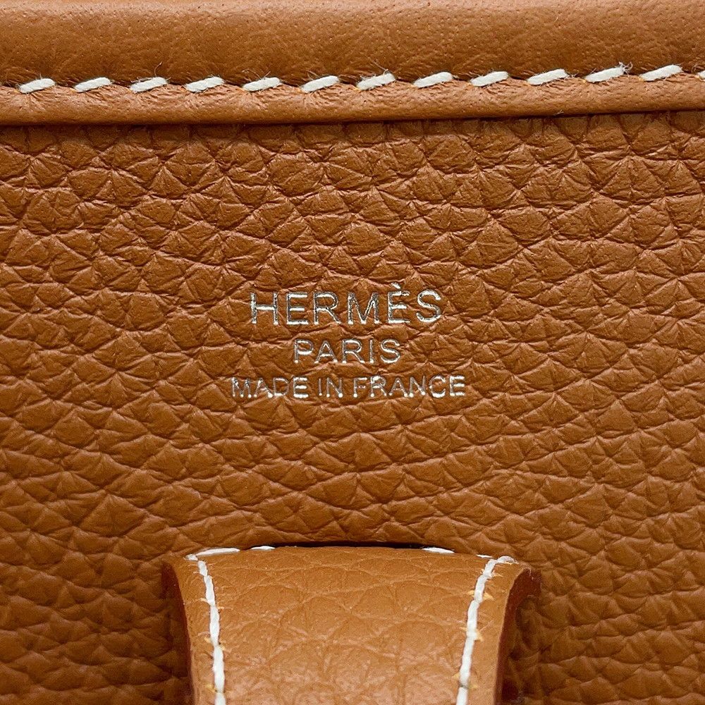 Hermes Shoulder Bag Evelyne 3 23 Gold Silver Taurillon Clemence — view 5