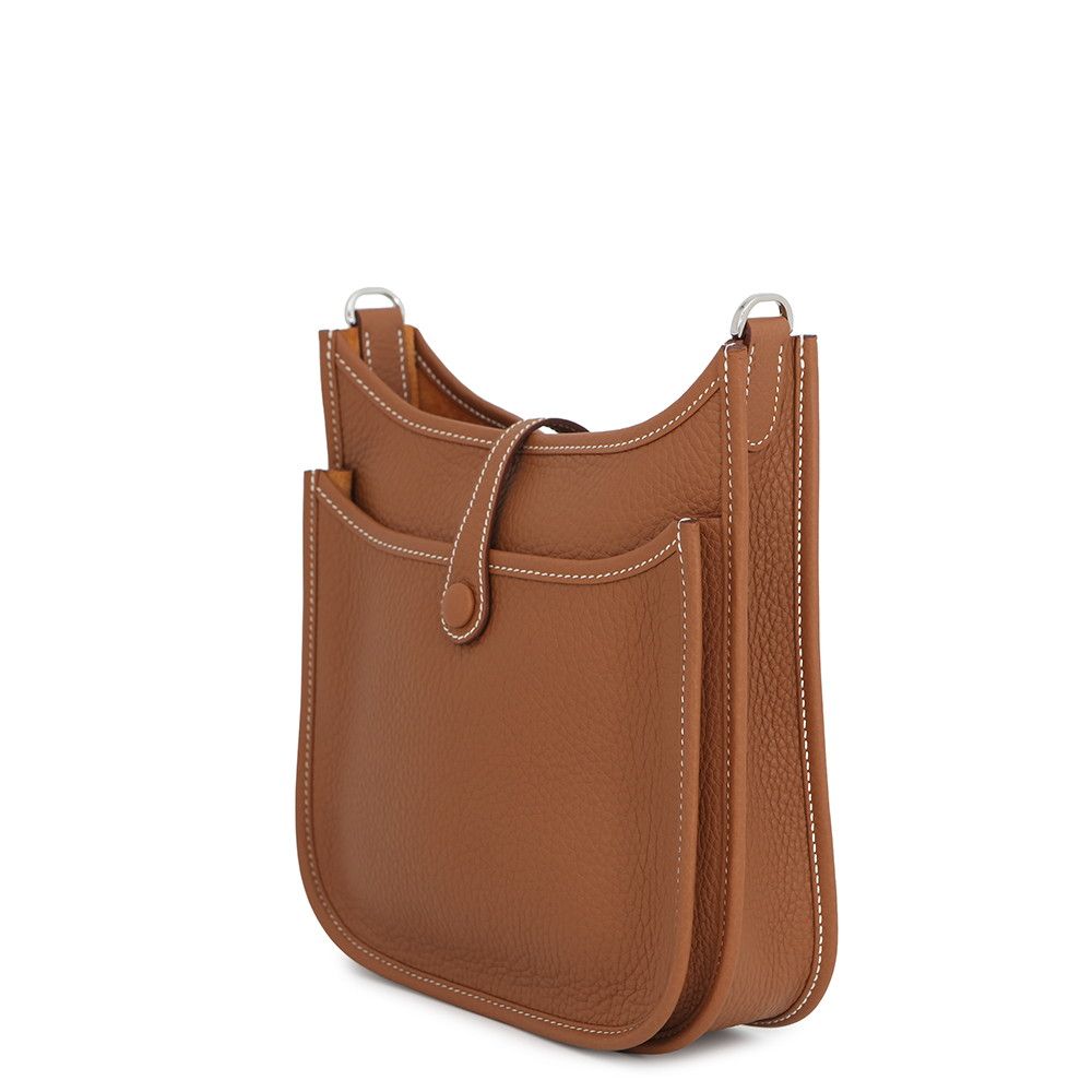 Hermes Shoulder Bag Evelyne 3 23 Gold Silver Taurillon Clemence — view 2