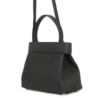 Hermes Handbag Medallion Black Silver Togo Swift 2-Way — view 2