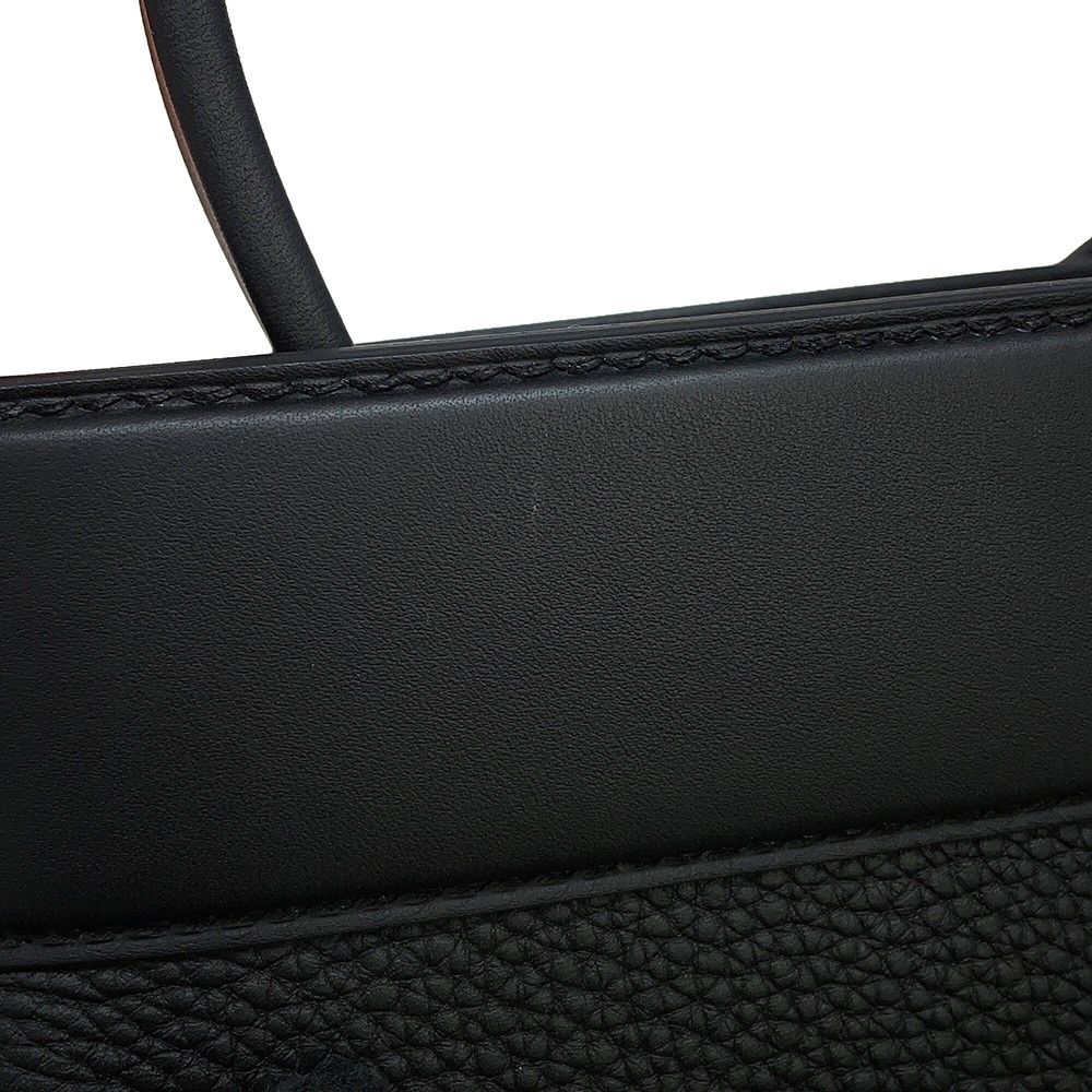 Hermes Handbag Medallion Black Silver Togo Swift 2-Way — view 8
