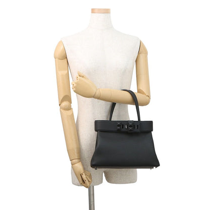 Hermes Handbag Medallion Black Silver Togo Swift 2-Way — view 4
