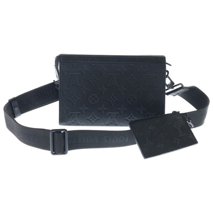 Louis Vuitton Monogram Shadow Gaston Wearable Wallet Shoulder Bag Black Leather — view 2