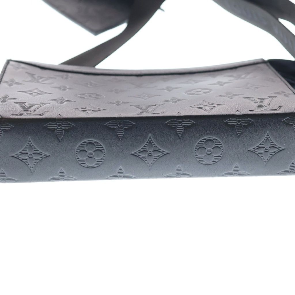 Louis Vuitton Monogram Shadow Gaston Wearable Wallet Shoulder Bag Black Leather — view 4