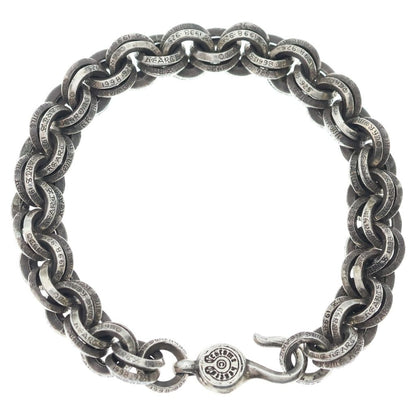 Chrome Hearts 2 Double B Ring Bracelet Silver