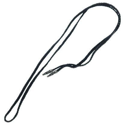 Chrome Hearts Leather Braid Scroll Blade Silver Necklace — view 2