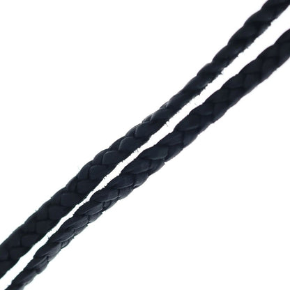 Chrome Hearts Leather Braid Scroll Blade Silver Necklace — view 3