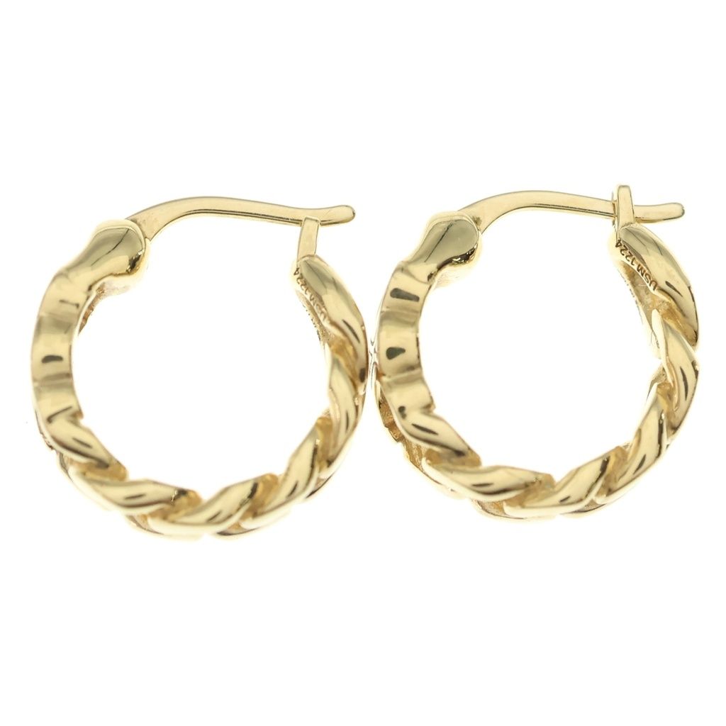 Celine Trinoff Gourmette Small Hoop Earrings Gold
