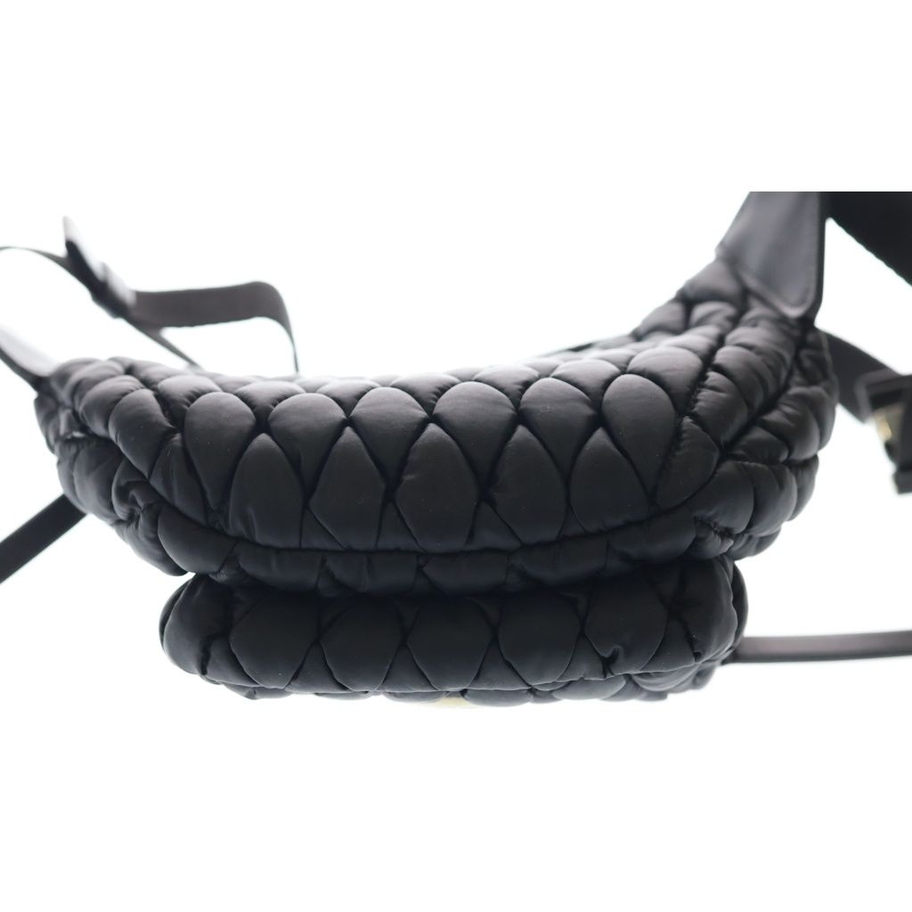 Moncler Felicie Quilted Nylon Waist Shoulder Bag Black — view 4