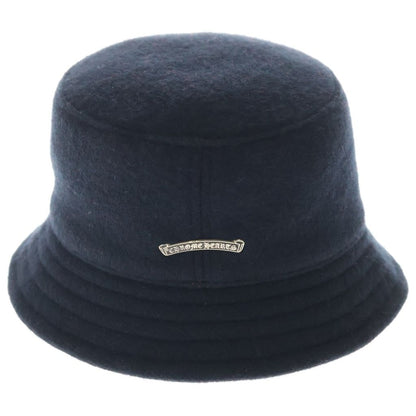 Chrome Hearts Cashmere Bucket Hat CH Logo Scroll Label Patch Black — view 2