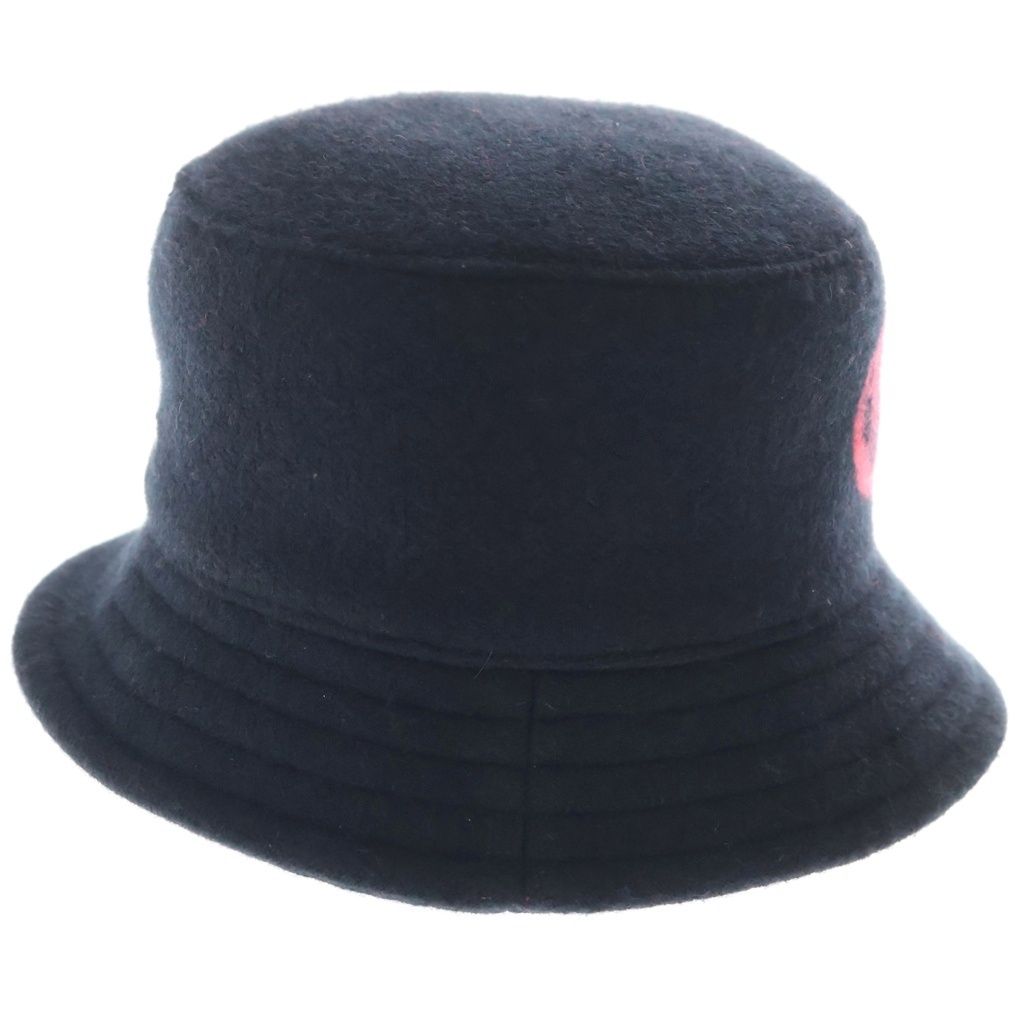 Chrome Hearts Cashmere Bucket Hat CH Logo Scroll Label Patch Black — view 3