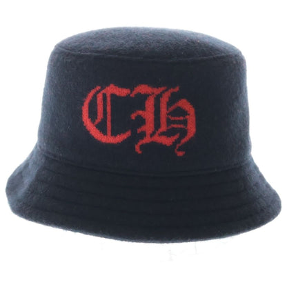 Chrome Hearts Cashmere Bucket Hat CH Logo Scroll Label Patch Black — view 4