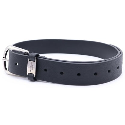 Balenciaga Suit Belt Calfskin Antique Style Leather Logo Plate Buckle Black