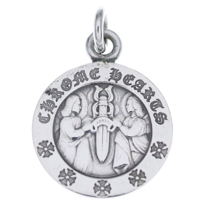 Chrome Hearts Chrm Angl Mdl V2 Angel Medal Charm Pendant Silver