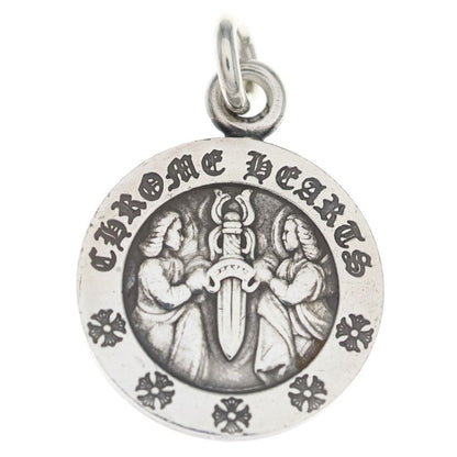 Chrome Hearts Chrm Angl Mdl V2 Angel Medal Charm Pendant Silver