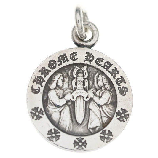 Chrome Hearts Chrm Angl Mdl V2 Angel Medal Charm Pendant Silver