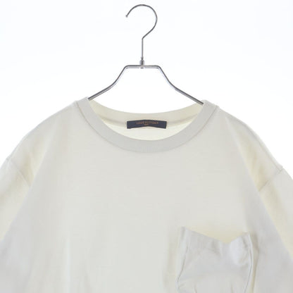 Louis Vuitton Pocket Monogram Jacquard Crew Neck Short Sleeve T-Shirt White — view 3