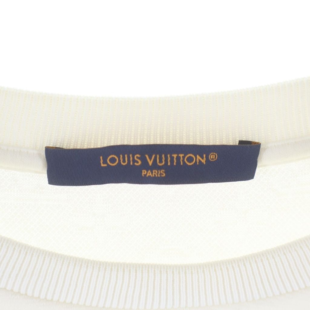 Louis Vuitton Pocket Monogram Jacquard Crew Neck Short Sleeve T-Shirt White — view 6