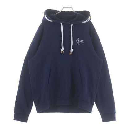 Louis Vuitton LV Notice Logo Pullover Hoodie Navy — view 2