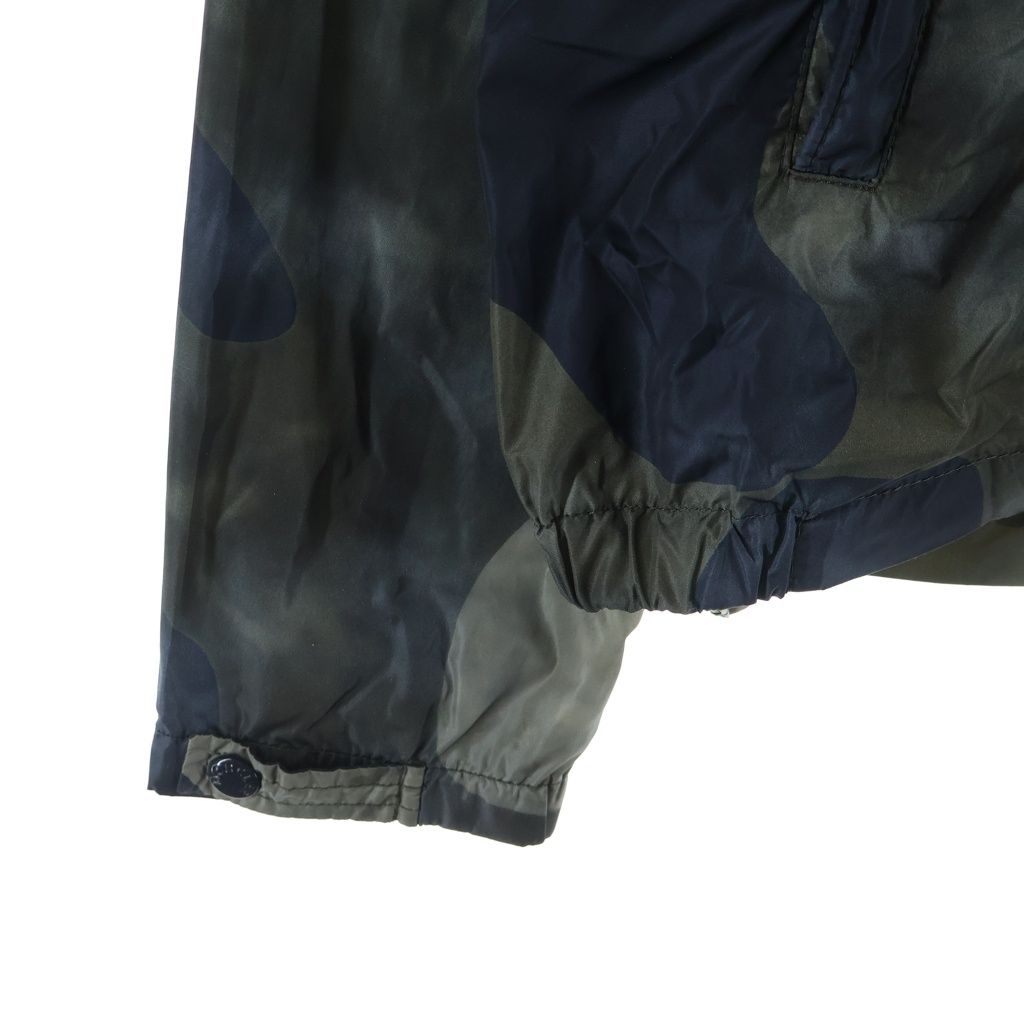 Moncler Nath Camouflage All Over Pattern Nylon Hooded Zip Up Jacket Khaki — view 5