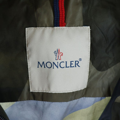 Moncler Nath Camouflage All Over Pattern Nylon Hooded Zip Up Jacket Khaki — view 7
