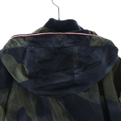 Moncler Nath Camouflage All Over Pattern Nylon Hooded Zip Up Jacket Khaki — view 4