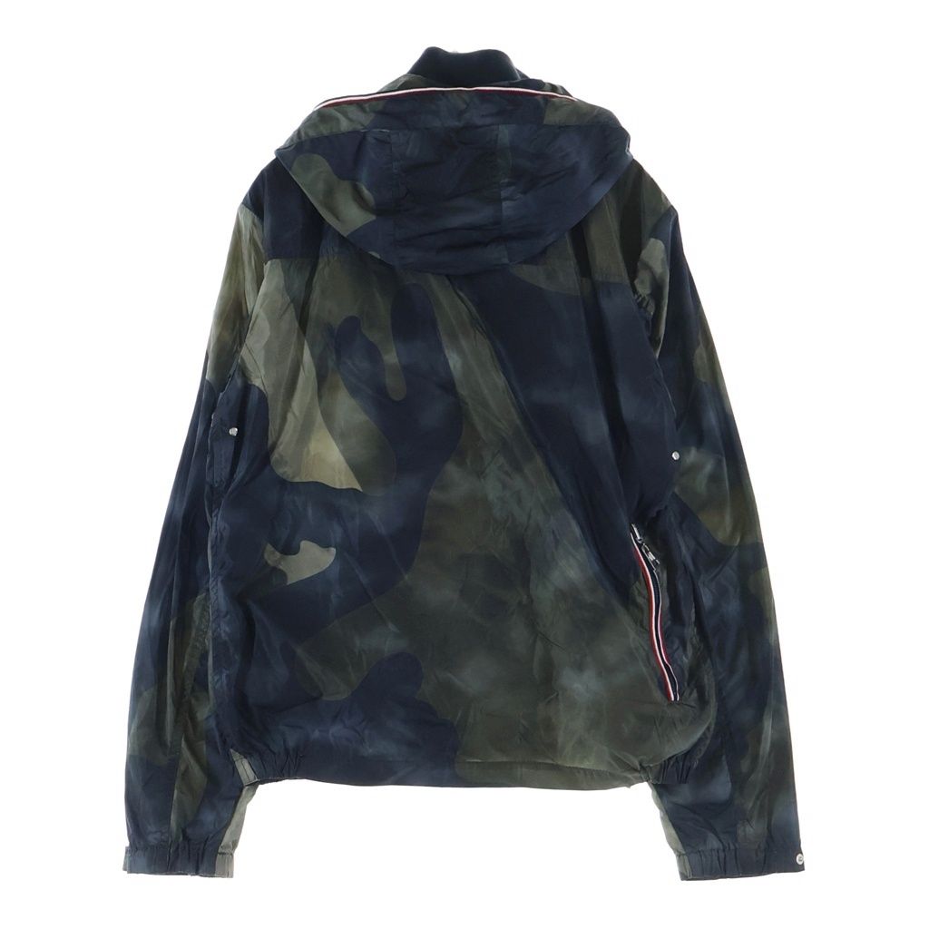 Moncler Nath Camouflage All Over Pattern Nylon Hooded Zip Up Jacket Khaki — view 2