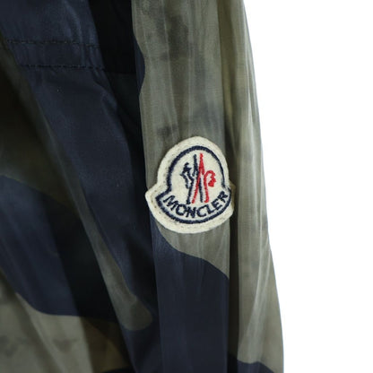 Moncler Nath Camouflage All Over Pattern Nylon Hooded Zip Up Jacket Khaki — view 6