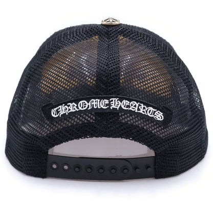 Chrome Hearts Triple Cross Patch Trucker Cap Tricolor Cemetery Hat Multi — view 2