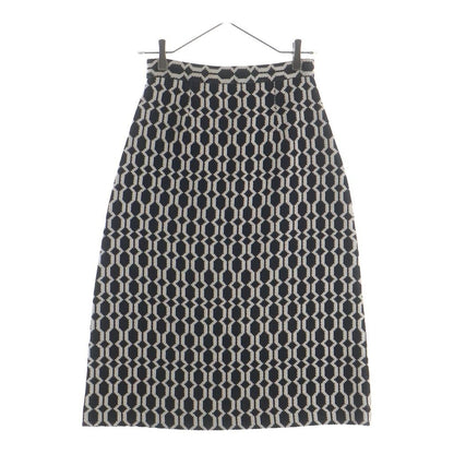 Gucci All Over Jacquard Monochrome Optical Tweed Knit Skirt Black — view 2