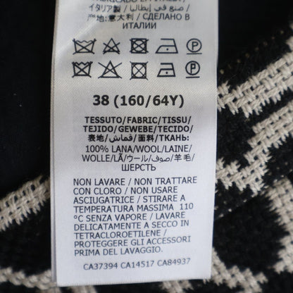 Gucci All Over Jacquard Monochrome Optical Tweed Knit Skirt Black — view 7