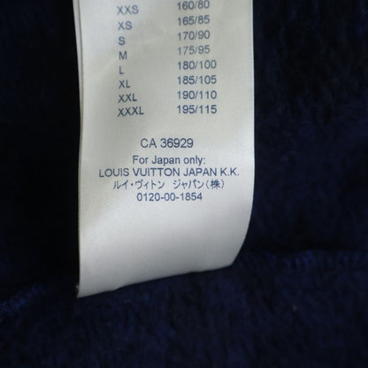Louis Vuitton Full Monogram Jacquard Crew Neck Pullover Sweatshirt Blue — view 8