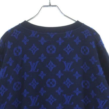 Louis Vuitton Full Monogram Jacquard Crew Neck Pullover Sweatshirt Blue — view 4