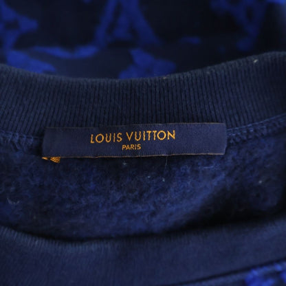 Louis Vuitton Full Monogram Jacquard Crew Neck Pullover Sweatshirt Blue — view 6