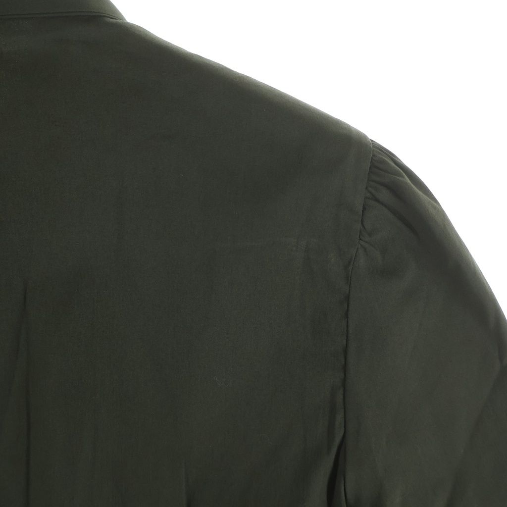 Prada Lace Decoration Stretch Long Sleeve Shirt Khaki — view 5