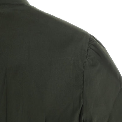 Prada Lace Decoration Stretch Long Sleeve Shirt Khaki — view 5