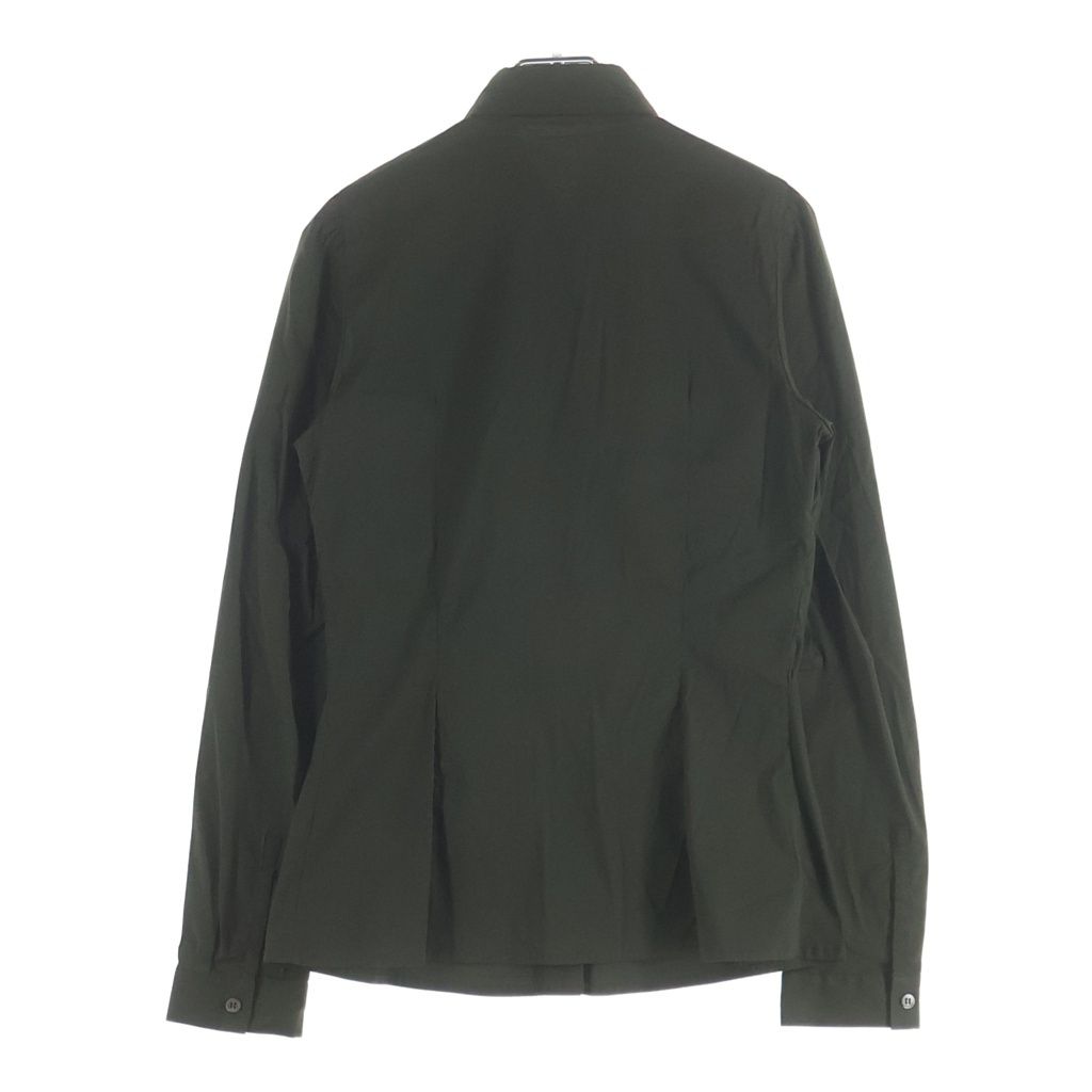 Prada Lace Decoration Stretch Long Sleeve Shirt Khaki — view 2