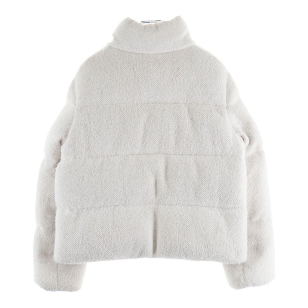 Moncler Mornas Wool Short Down Jacket White — view 2