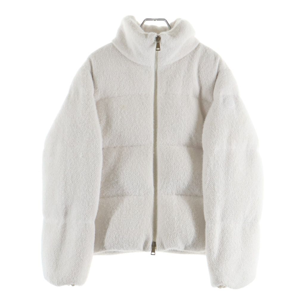 Moncler Mornas Wool Short Down Jacket White