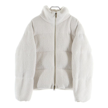Moncler Mornas Wool Short Down Jacket White