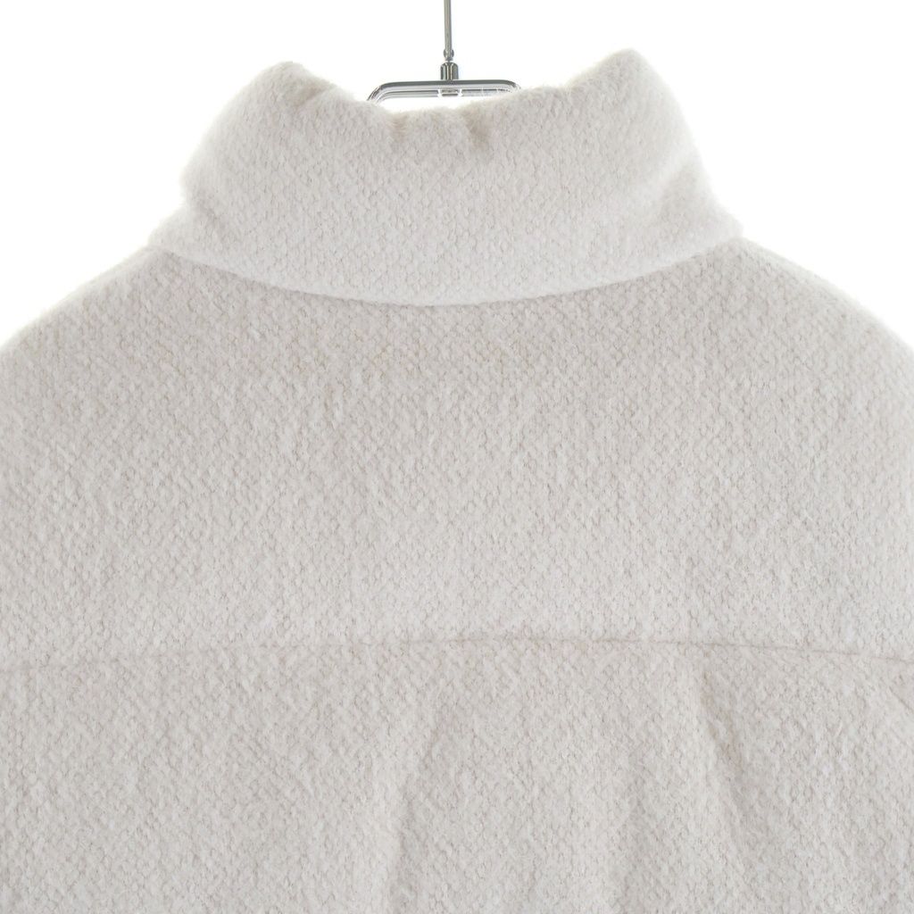 Moncler Mornas Wool Short Down Jacket White — view 4