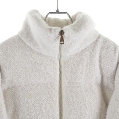Moncler Mornas Wool Short Down Jacket White — view 3
