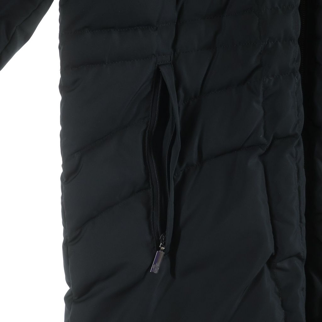 Moncler Montana Nylon Down Coat Long Black — view 7