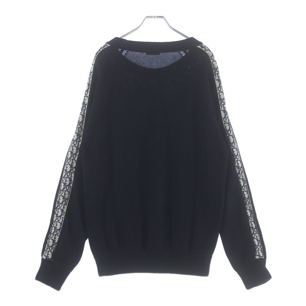 Dior Oblique Trotter Long Sleeve Knit Black Sweater — view 2