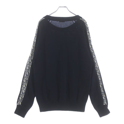 Dior Oblique Trotter Long Sleeve Knit Black Sweater — view 2