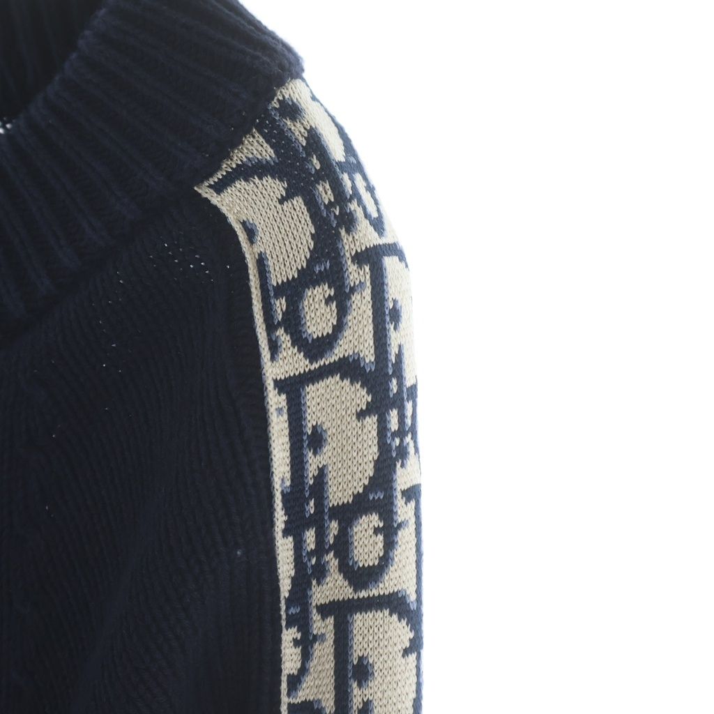 Dior Oblique Trotter Long Sleeve Knit Black Sweater — view 5
