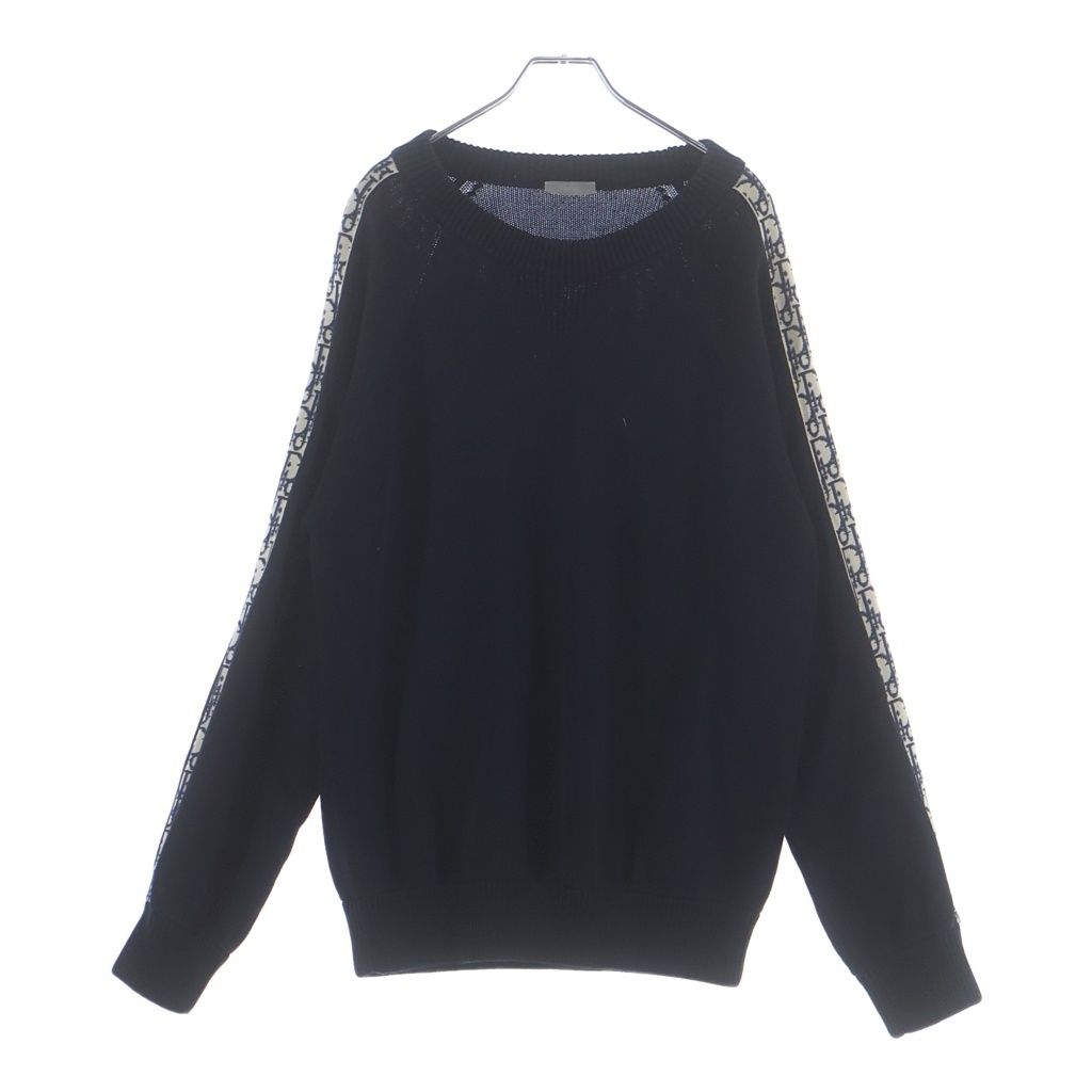 Dior Oblique Trotter Long Sleeve Knit Black Sweater
