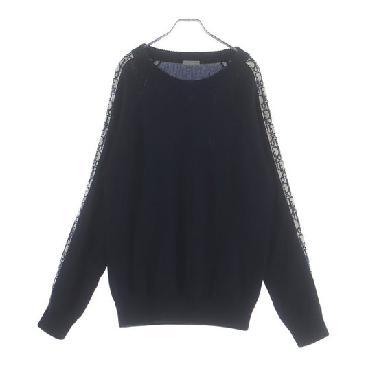 Dior Oblique Trotter Long Sleeve Knit Black Sweater