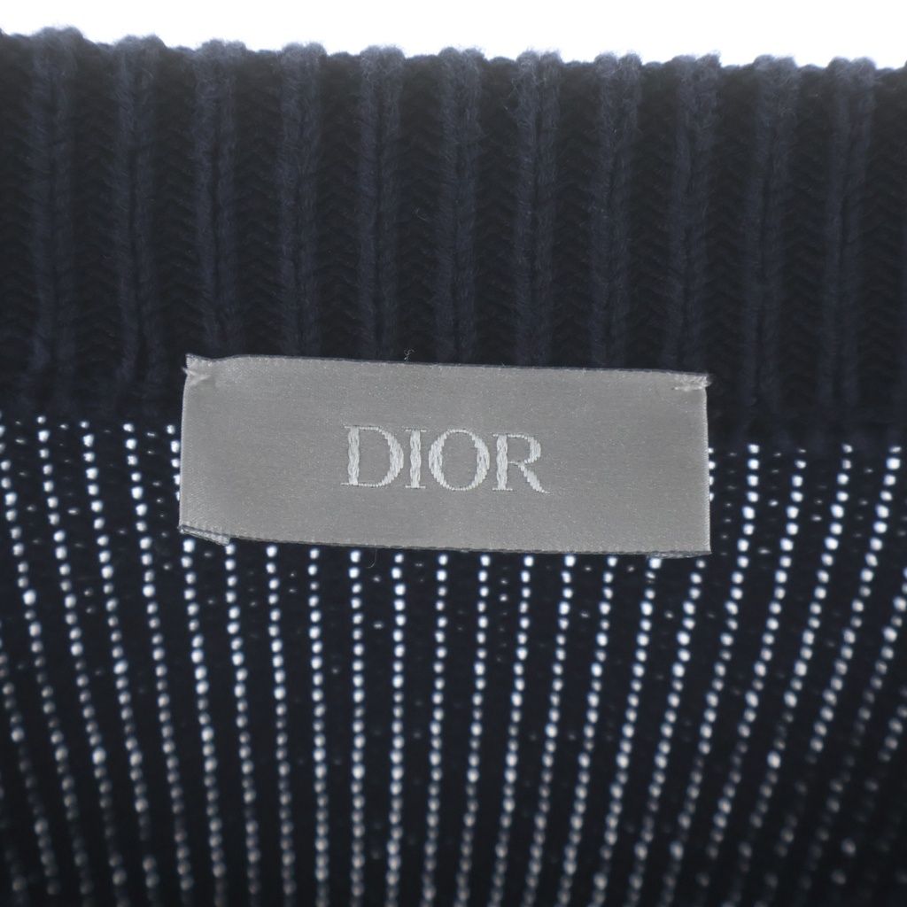 Dior Oblique Trotter Long Sleeve Knit Black Sweater — view 7